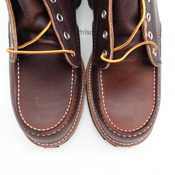NEW Red Wing 8146 Roughneck 6-Inch Moc Toe Boots WIDE 2E Men\'s Brown Made in USA main image 14